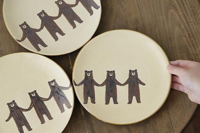 ぼくたちクマ21センチプレート(単色)[お一人様2点まで] - Craft・Gift