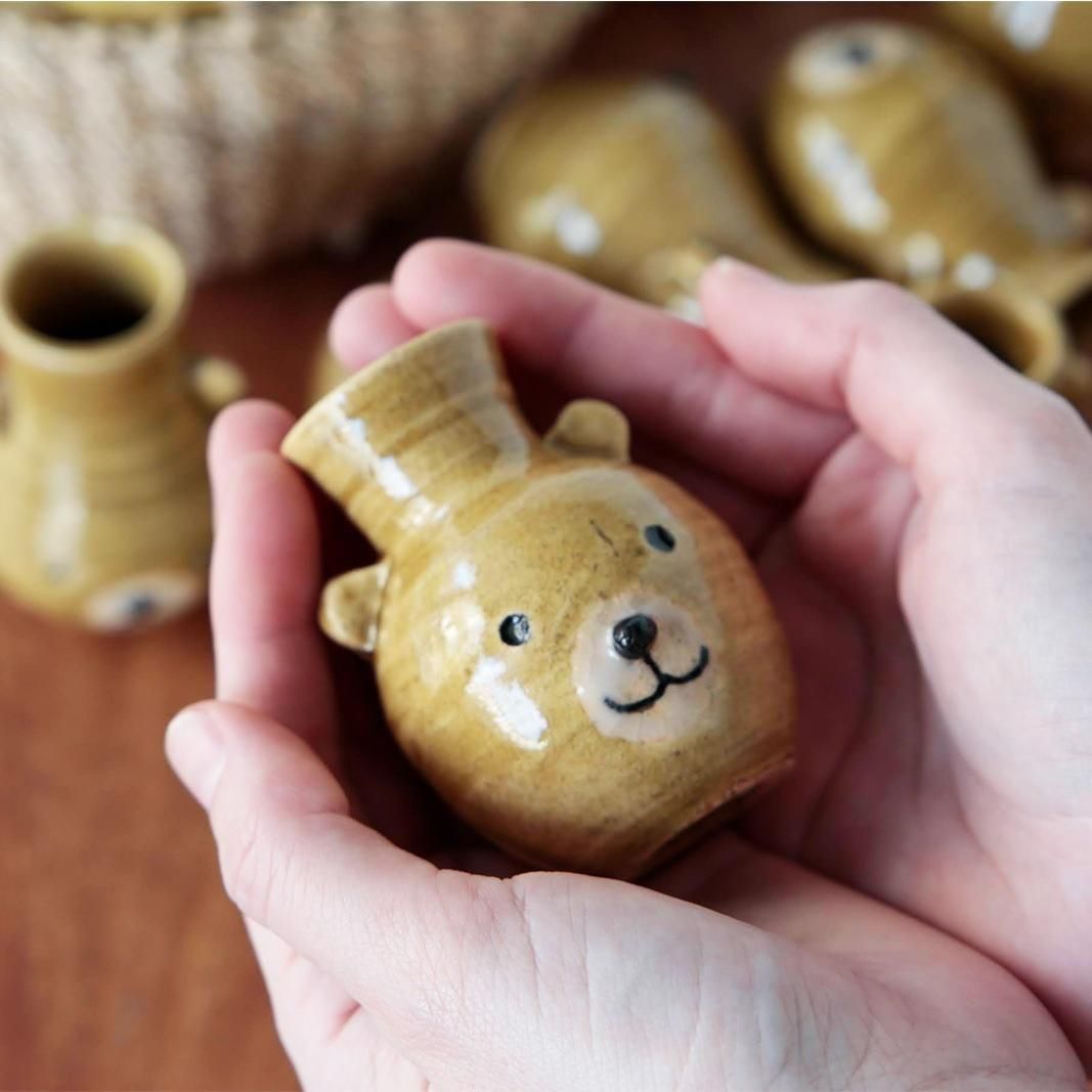 つぼっクマ(黄瀬戸) - Craft・Gift ヤッチとムーン オンラインショップ