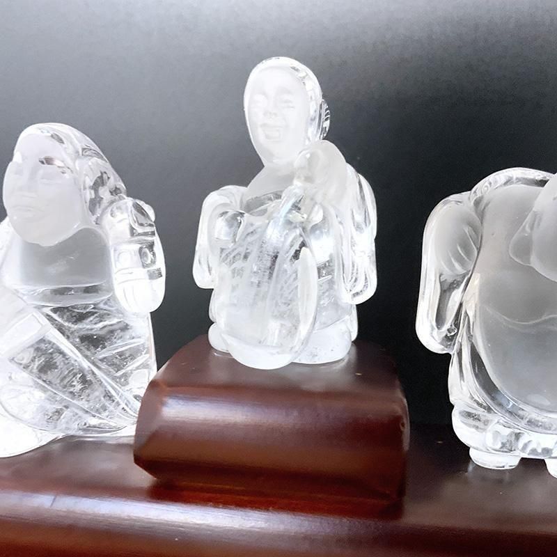天然水晶 七福神 木製台座 】 | めのうの店川島【公式通販】創業明治10年