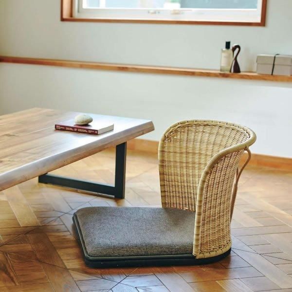 和モダン座椅子 樹脂ウイッカー編み RA-809 座ウレタンフォーム布貼り