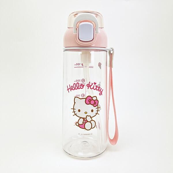 サンリオ ハローキティ ワンプッシュストローボトル 水筒 ランチ Sanrio