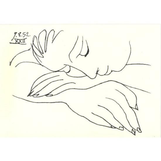 ドイツ輸入ポストカード】パブロ・ピカソPablo Ruiz Picasso『眠る女