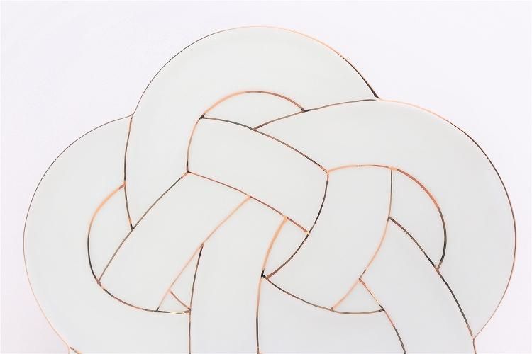 田清窯 太白金線梅むすび皿