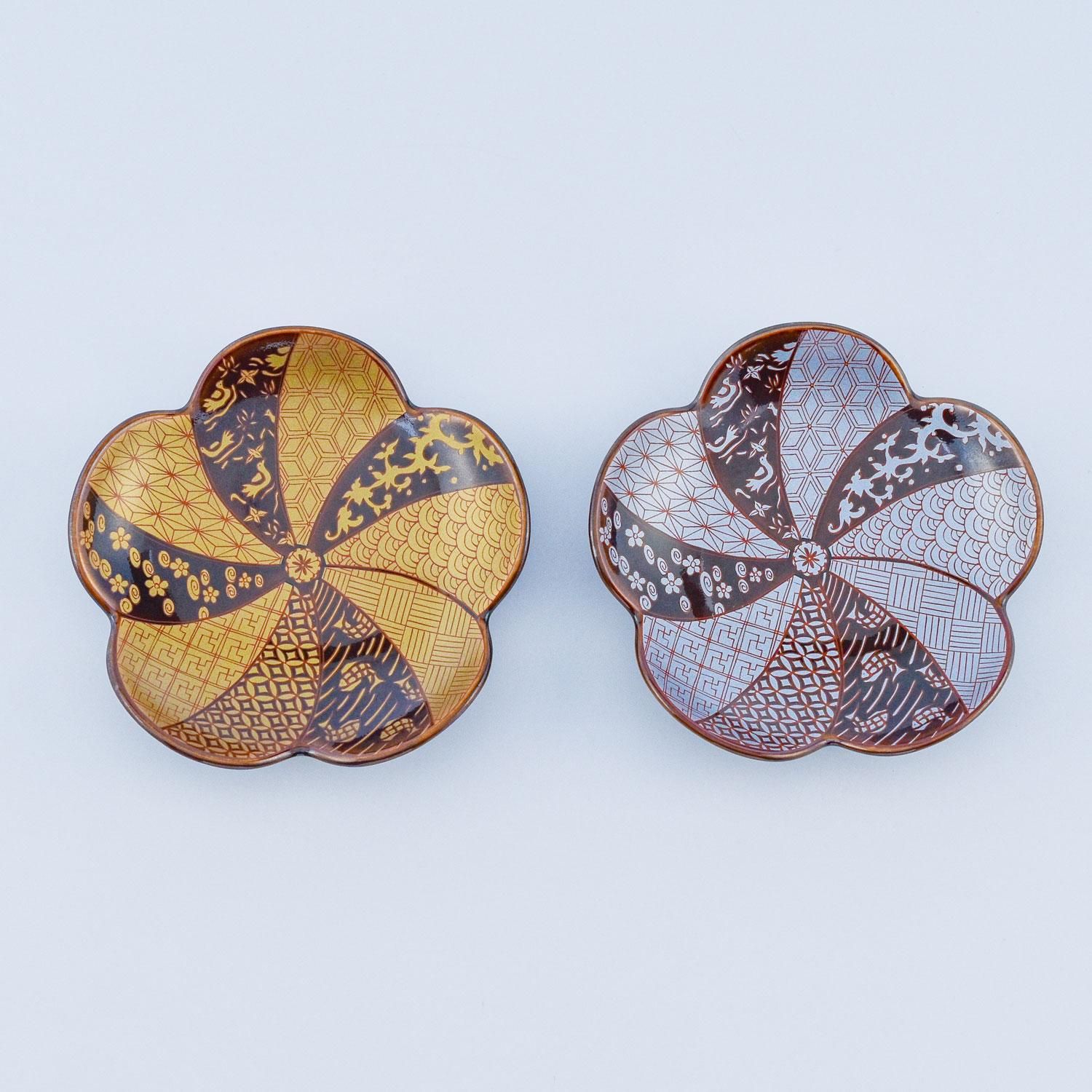 べっ甲銀彩祥瑞 | 4寸銘々皿 - 有田焼のまるぶんオンラインストア