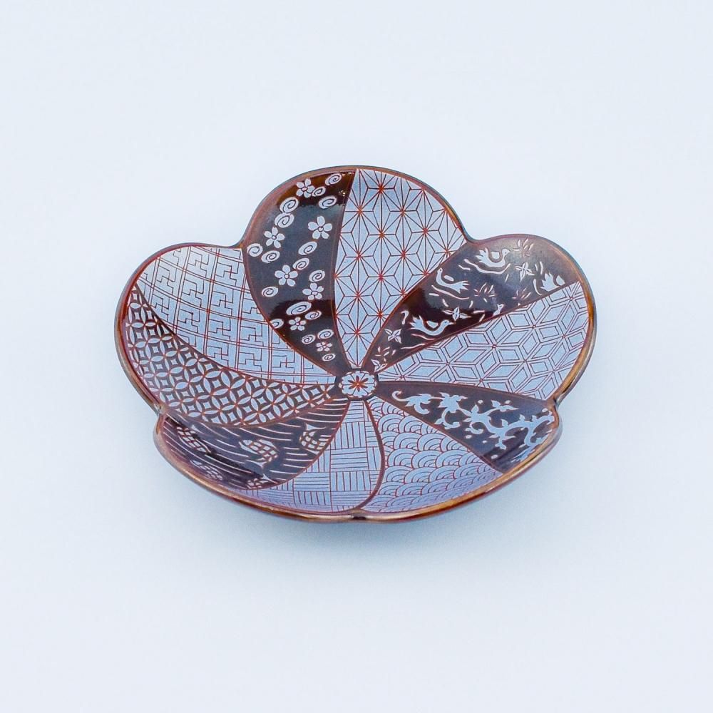 べっ甲銀彩祥瑞 | 4寸銘々皿 - 有田焼のまるぶんオンラインストア