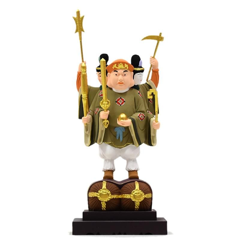 小仏】柘植三面出世大黒天 極彩色 比叡山形三面大黒天