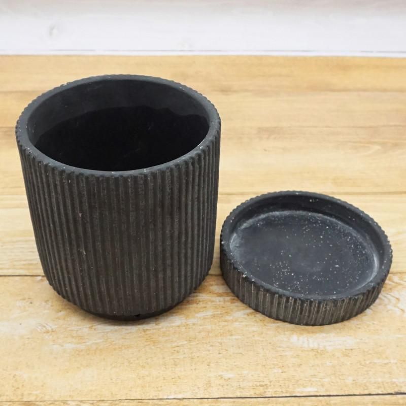 植木鉢 セメント おしゃれ カレントS(2色) 14.5cm 5号 穴あり グレー