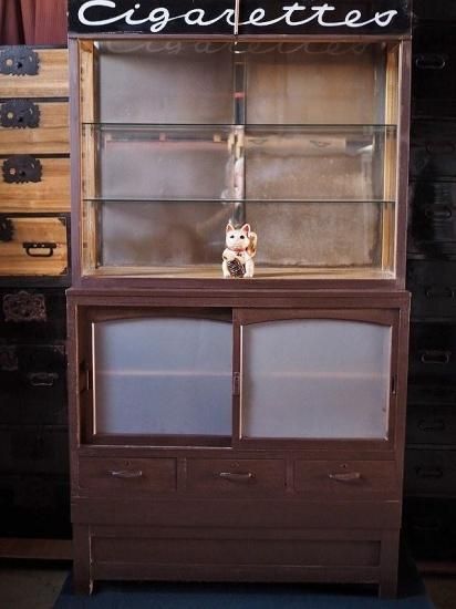 珍品 昭和レトロなたばこ屋さんショーケース 1960年代 古録展 【配送