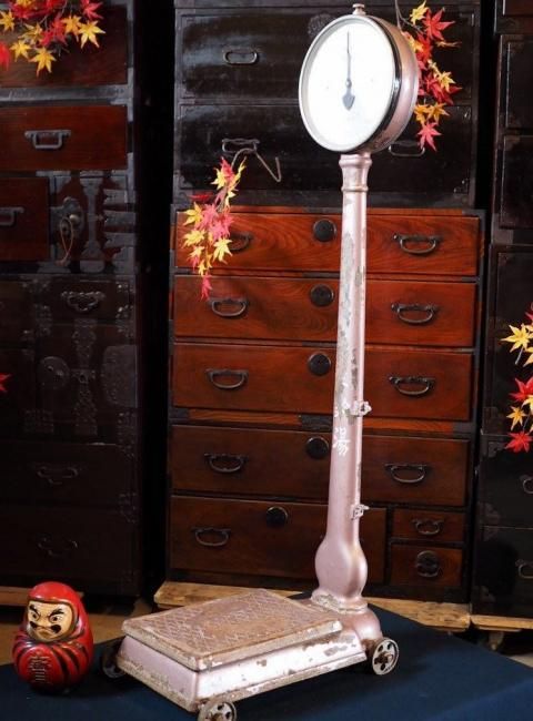 昭和の銭湯 シャビーな体重計 実働 昭和中期 古録展 送料別 Lサイズ