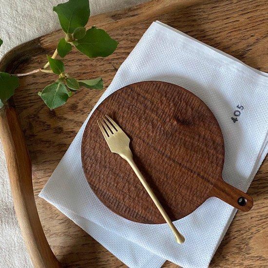 藤田永子 真鍮 デザートフォーク - Rikka Knot うつわ・こまもの屋