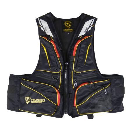 フローティングベストTV222 ブラック | 釣研- TSURIKEN