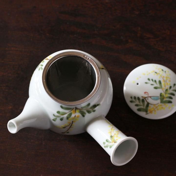 空萌工房 田口紀美子 ミモザと小鳥とうさぎ 急須 - 作家ものの器と生活
