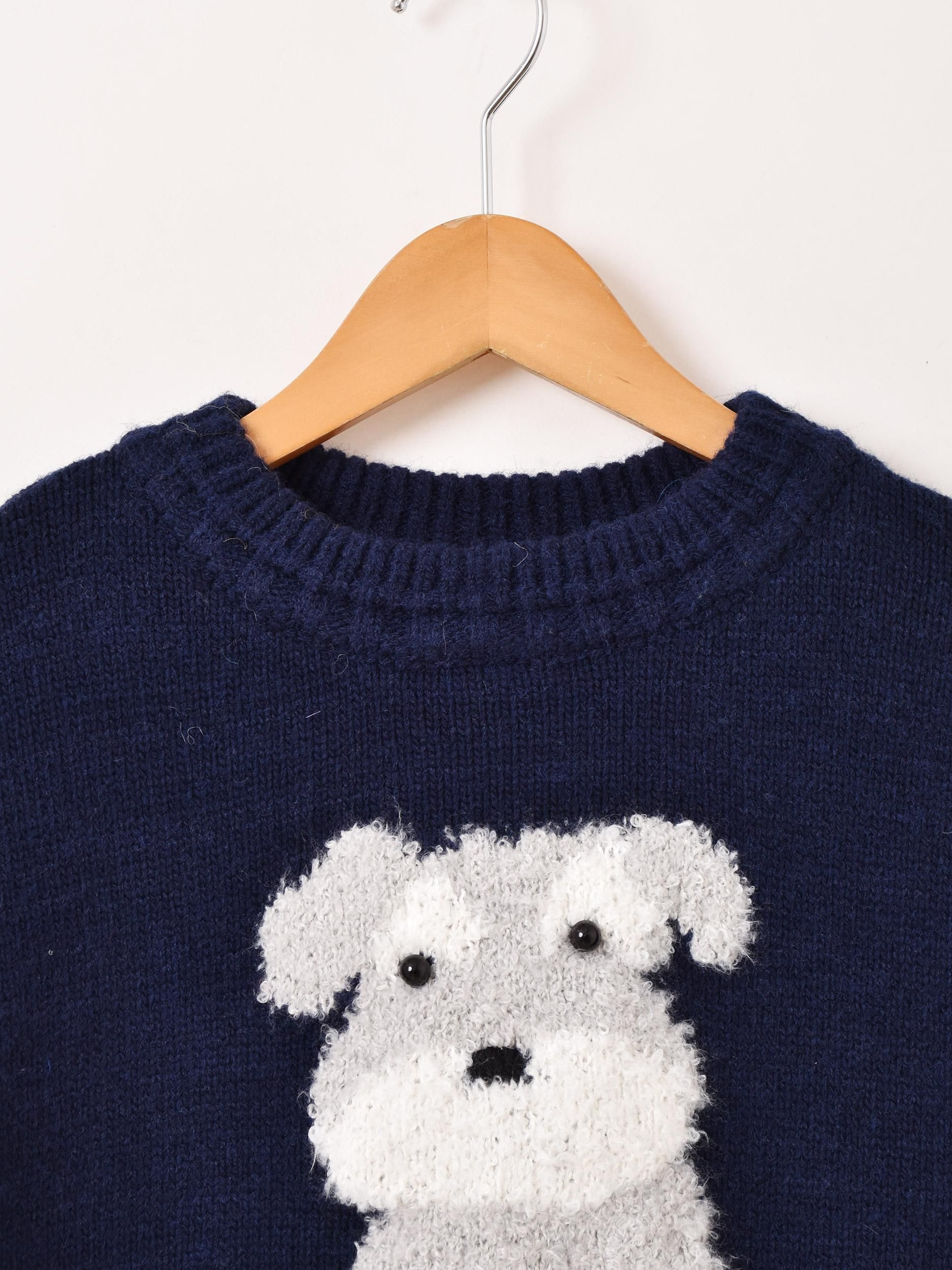 2色展開】「Meridian」シュナウザー セーター ネイビー - 古着屋