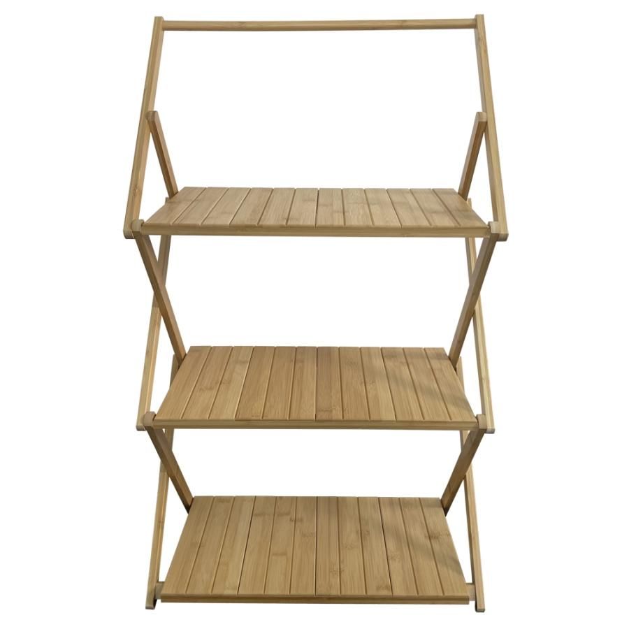 竹製 3段ラック 折りたたみ バンブーラック シェルフ フィールドラック