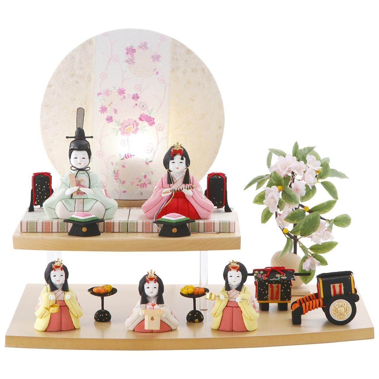 雛人形（ひな人形）「あかねの宴」｜鈴木晃隆 五人飾り｜おしゃれで