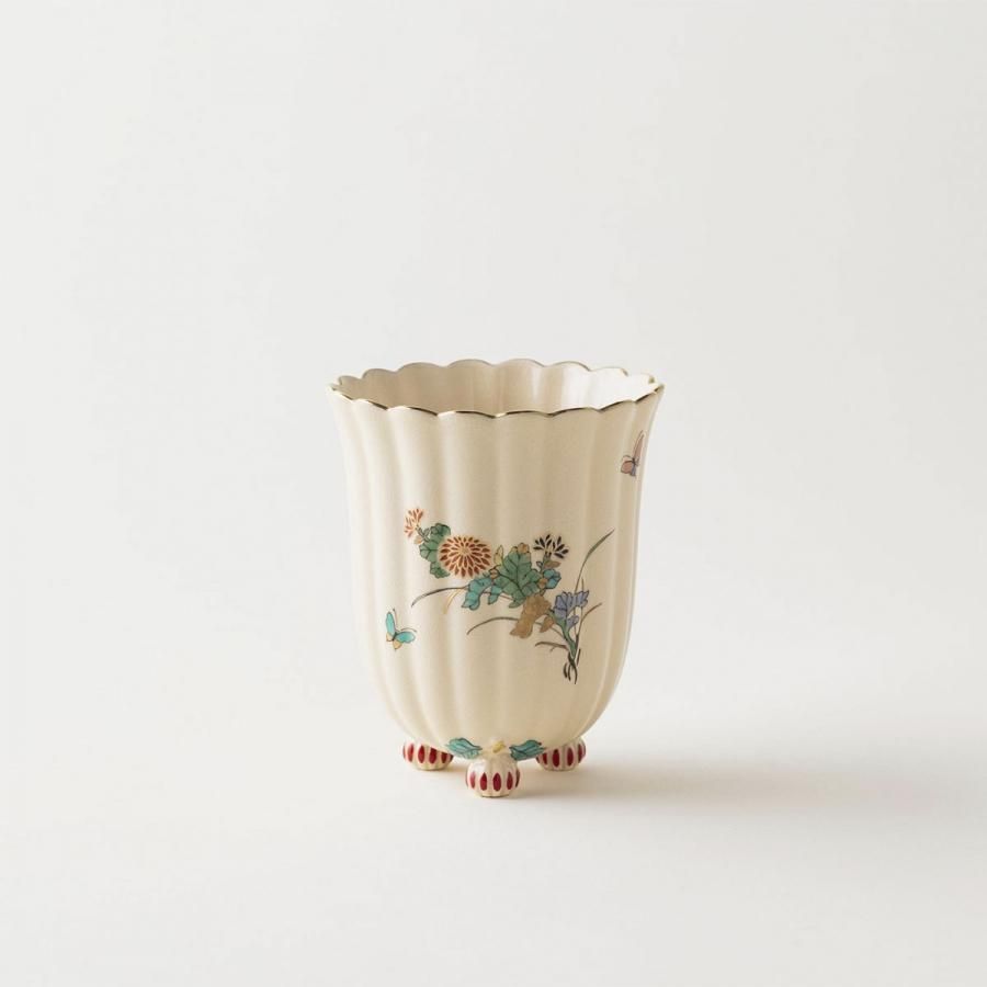 菊脚フリーカップ(菊) [キクアシフリーカップ (キク) ]｜沈壽官窯