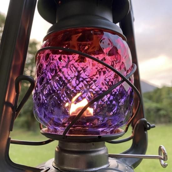 Magma Glass Studio【ランタングローブ】Pink/Purple