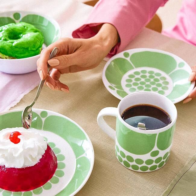 数量限定】アラビア スンヌンタイ / カップ＆ソーサー（ライトグリーン