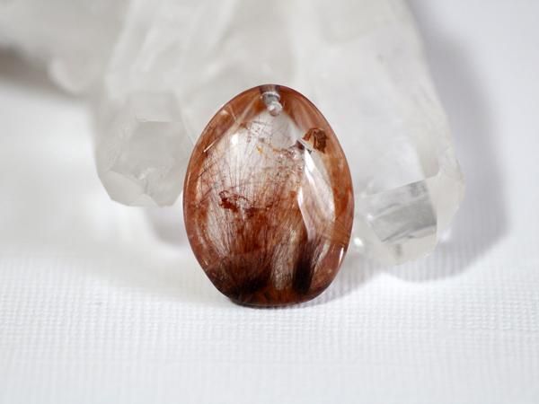 レッドルチルクォーツ（穴あき） 004 - 貴石工房パックOnlineShop