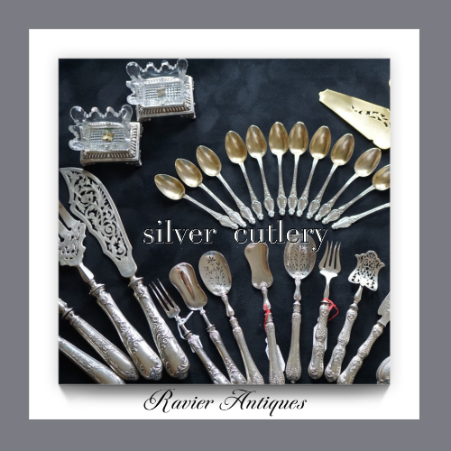 銀製品［オードブルカトラリー 4点セット］刻印：ライオンVH 8 銀製品