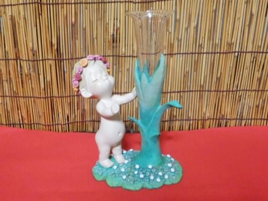 陶器製 高島屋 ローズちゃん 一輪挿し - 「宝の森」昭和レトロ雑貨