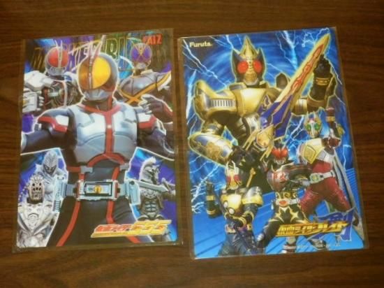 仮面ライダー（555・ブレイド）下敷き 2種セット - 「宝の森」昭和