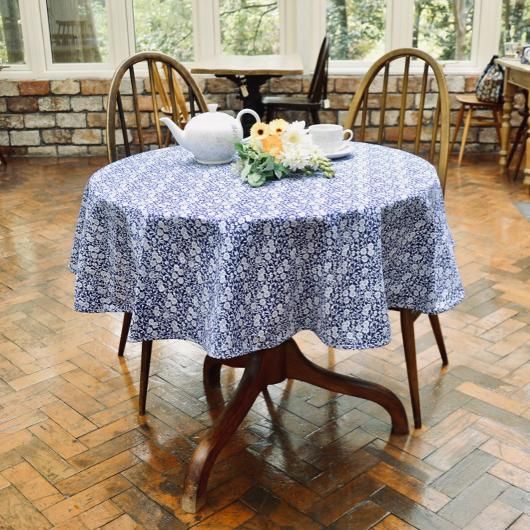 イギリス食器 Burleigh バーレイ ブルーキャリコ柄 ラウンドテーブル