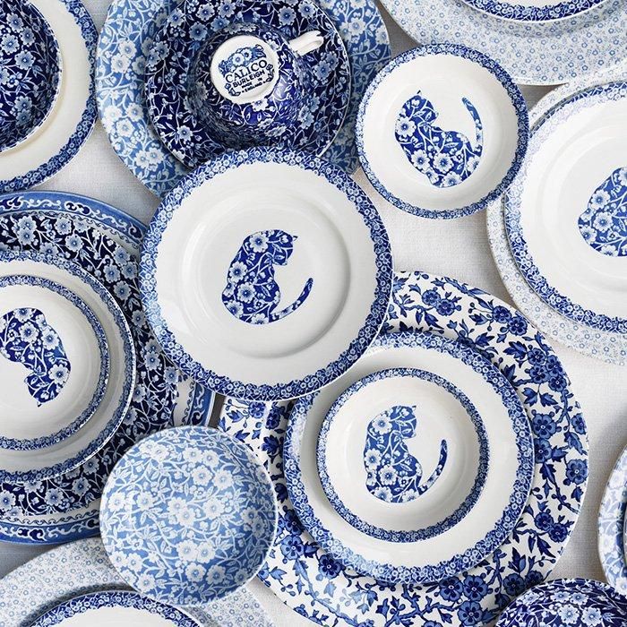 イギリス食器 Burleigh ブルーキャリコキャット フルーツプレート