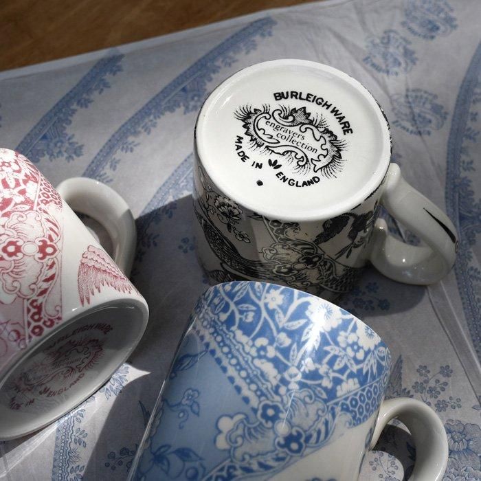 イギリス食器 Burleigh エングレイバーズ ブラック マグカップ