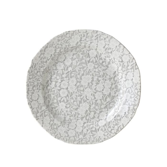 イギリス食器 Burleigh ダブグレイキャリコ プレートM｜バーレイ正規