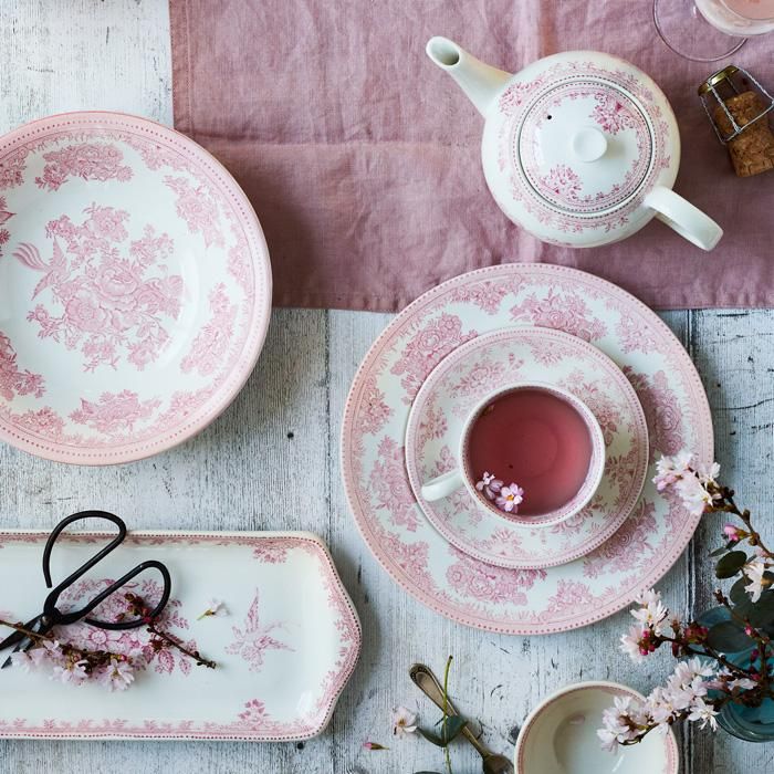 イギリス食器 Burleigh ピンクアジアティックフェザンツ カップ