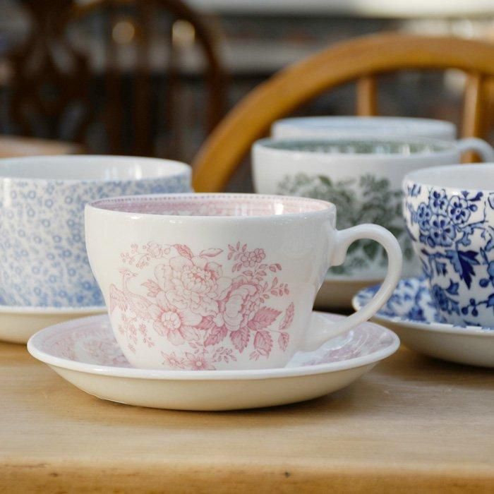 イギリス食器 Burleigh ピンクアジアティックフェザンツ ブレック