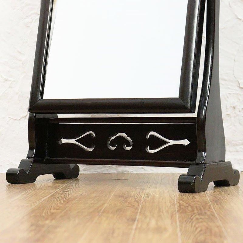 黒檀 鏡台 ミラー 和の道具 日本の道具 大正ロマン 昭和レトロ