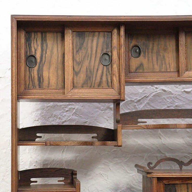 茶箪笥 日本製 ケヤキ 黒柿 大正昭和レトロ