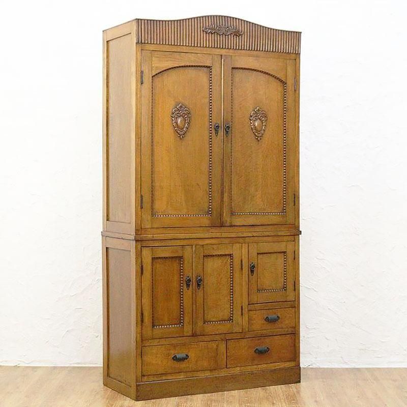 網代 水屋箪笥 キャビネット 食器棚 アンティーク 骨董 和モダン 町屋