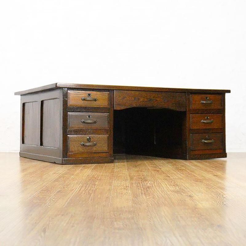 座机 文机 和風 収納力 大正昭和初期 幅106.5cm