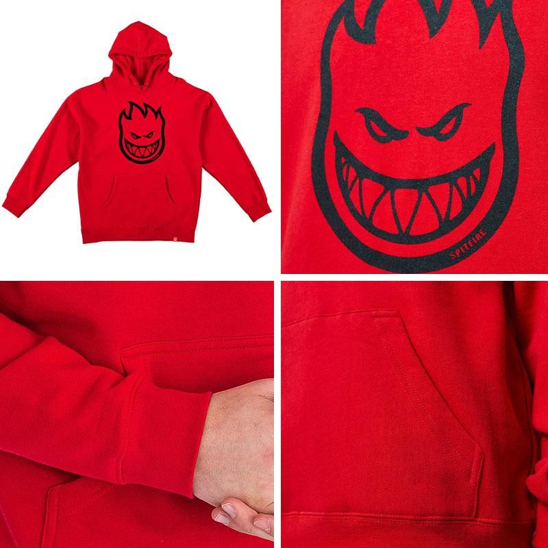 スピットファイア SPITFIRE スケボー パーカー BIGHEAD HOODIE レッド NO16