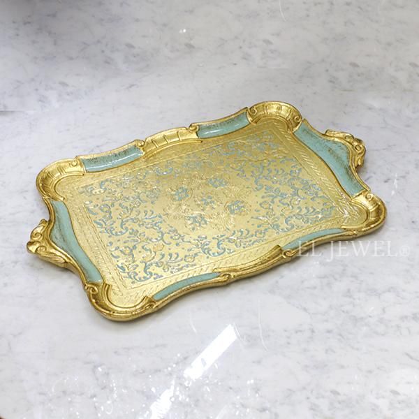 イタリア・木製トレイ アンティーク調｜インテリア専門店エルジュエル