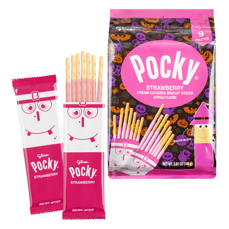 Glico ハロウィーン ポッキー ストロベリー味 108 グラム - Weee!