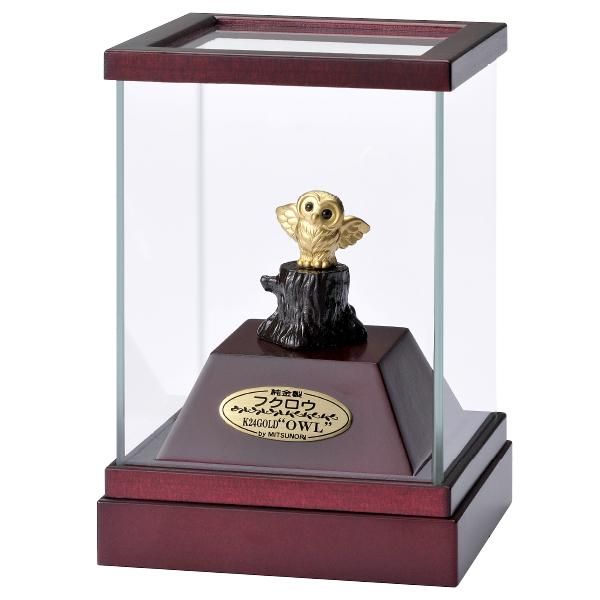 24金製 はばたくフクロウ置物 - 三宝堂オンラインショップ