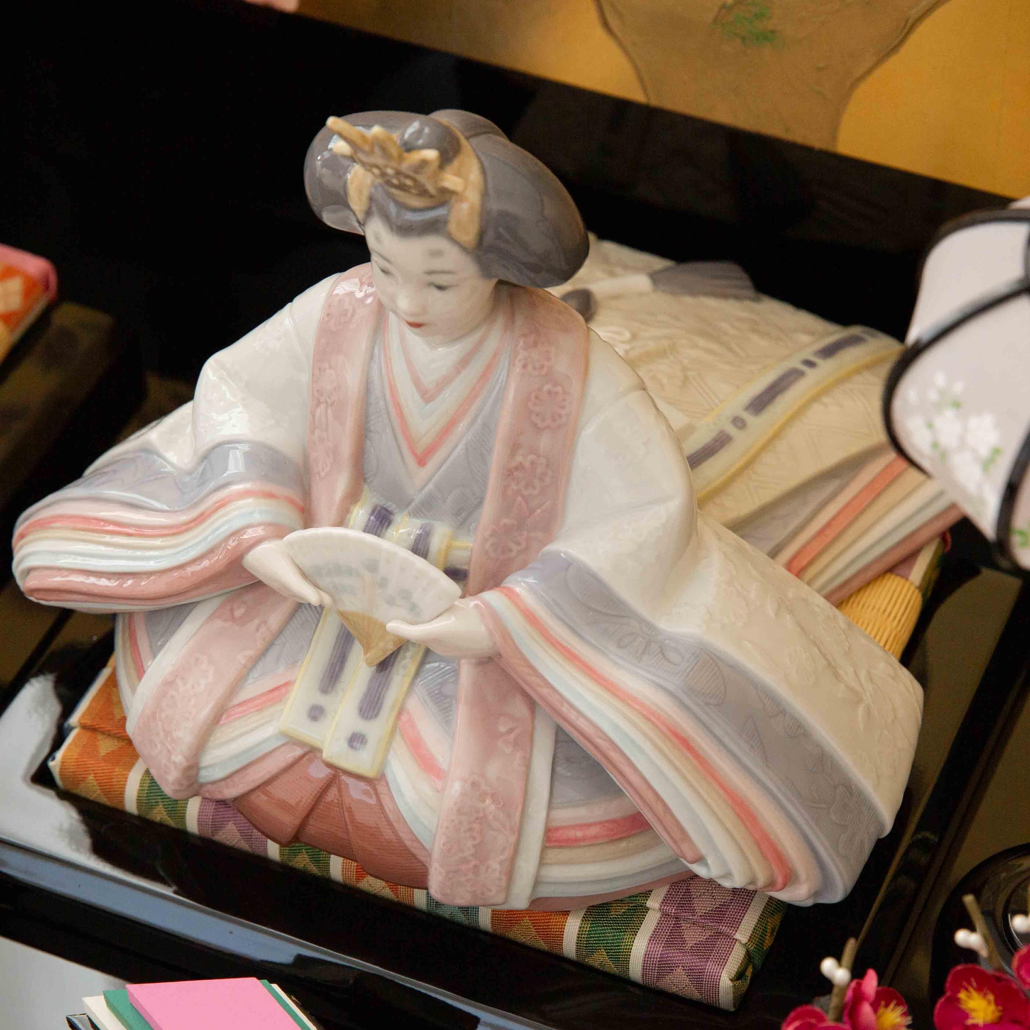 LLADRO リヤドロ ひな人形 | 磁器 月夜桜屏風 - 雛人形・五月人形