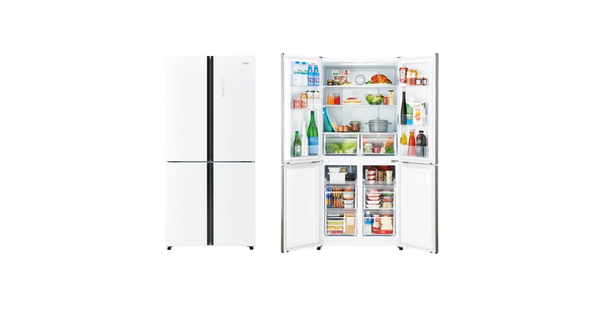 ハイアール、4ドア・フルフレンチの468L冷凍冷蔵庫「JR-NF468B