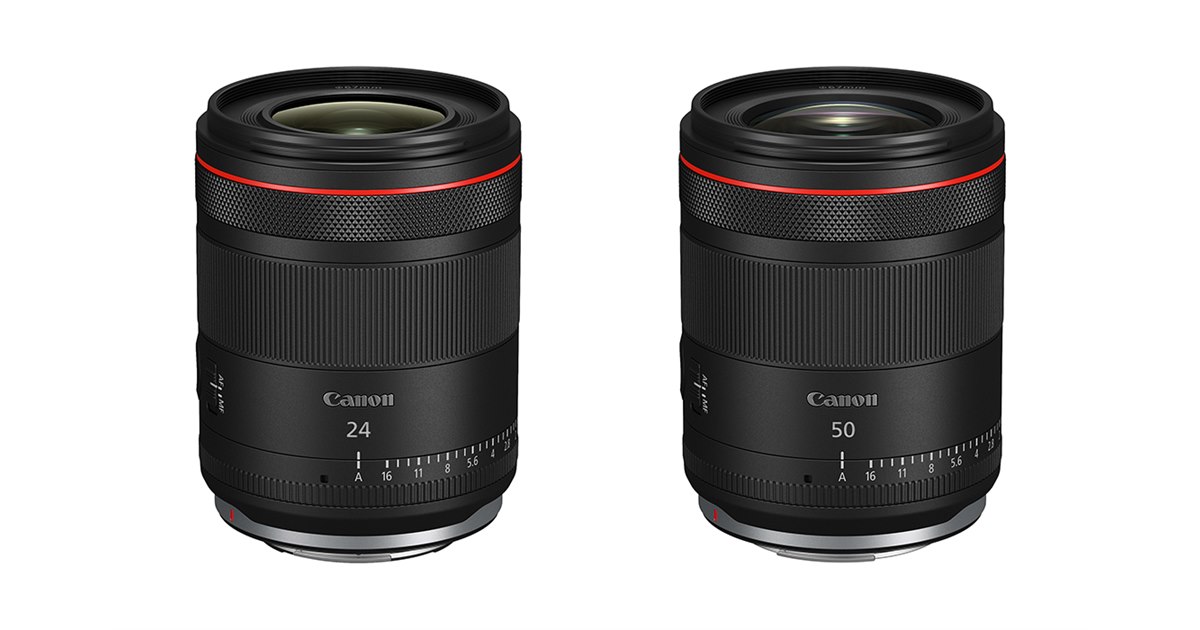 キヤノン、開放F値1.4の単焦点Lレンズ「RF24mm F1.4 L VCM」「RF50mm