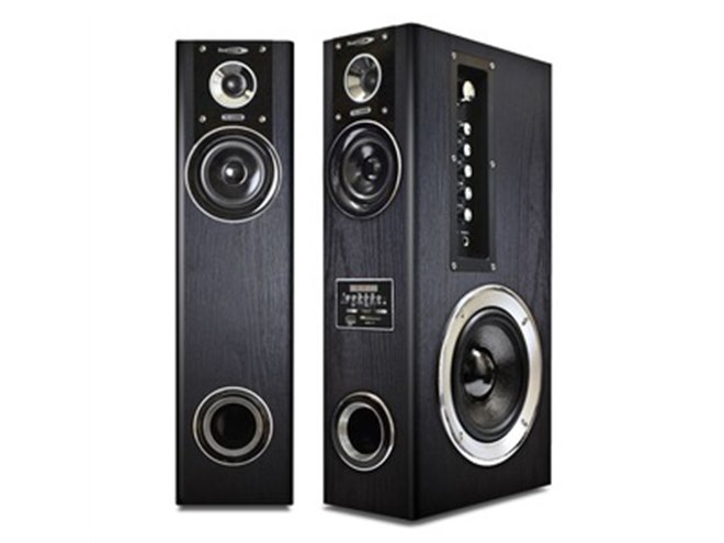 クマザキエイム、最大120W出力のアンプ内蔵タワースピーカー「VABEL