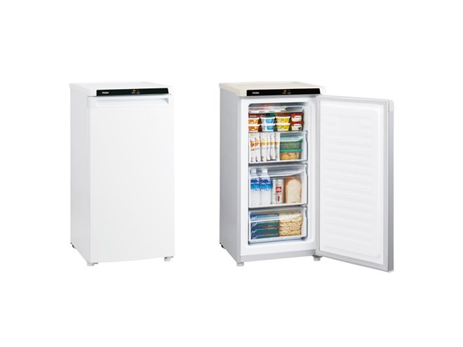 ハイアール、幅50cmとスリムでセカンド用に適した102L冷凍庫「JF