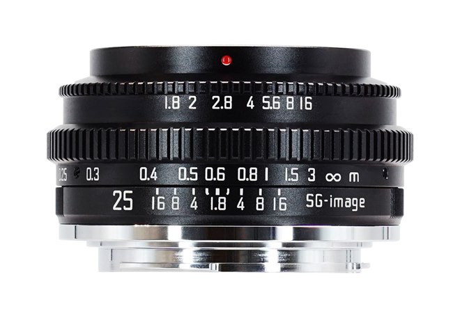 12,000円、APS-C用のマニュアルフォーカス単焦点レンズ「SG-image 25mm
