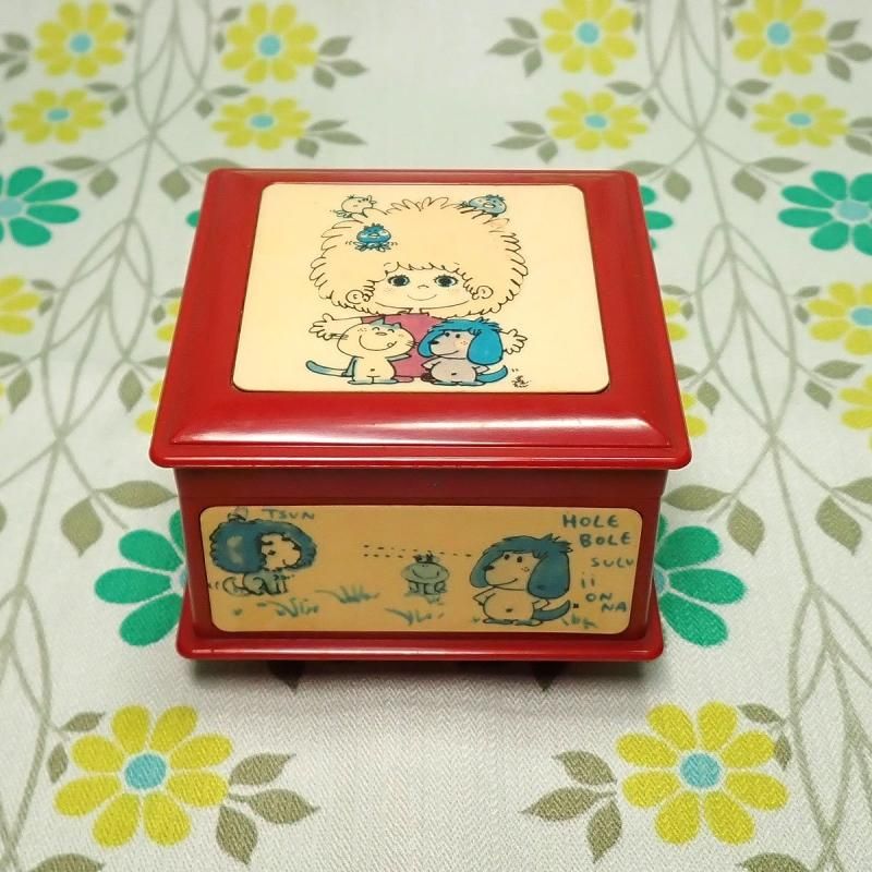 昭和レトロファンシー 水森亜土 オルゴール付き 小箱 - USA＆レトロ