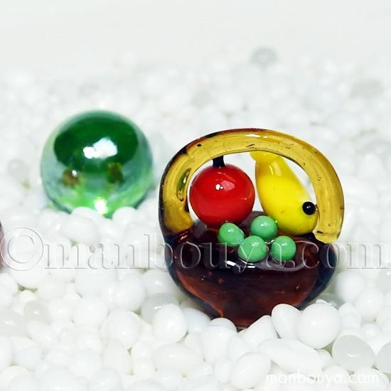 ガラス細工 ミニチュア 小物 置物 フォーカート フルーツバスケット