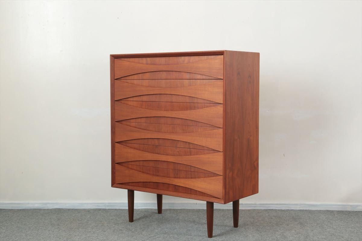 Arne Vodderアルネ・ヴォッダー/6段チェスト(チーク)/デンマーク家具