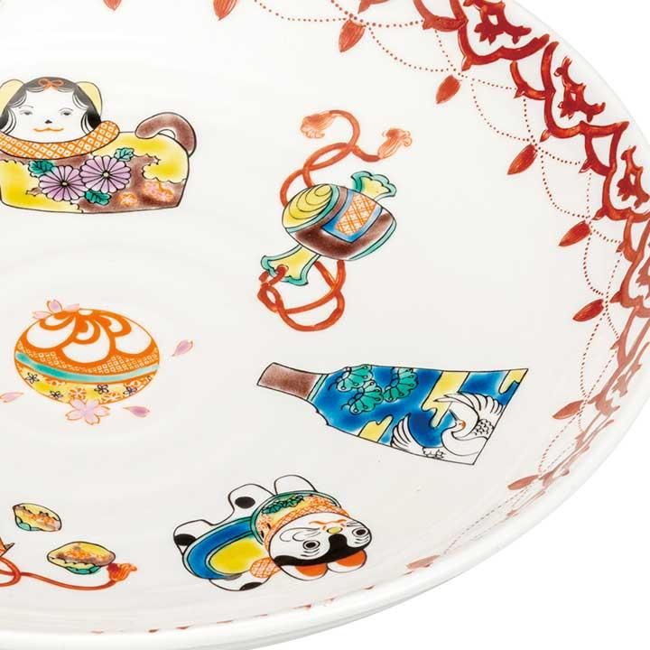 9号盛皿 玩具尽くし / 双鳩窯